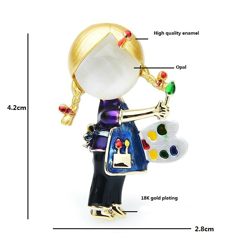 Fun Kreative Kunstlehrerin Emaille Brosche Pin
