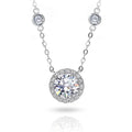 Eleganter 1 Karat Moissanit Anhänger für Damen - Hochwertiger Schmuck aus 925er Sterlingsilber für Hochzeiten und Partys