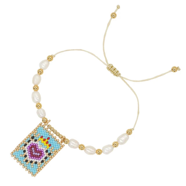 Boho Miyuki Charm Armbänder mit Süßwasserperlen - Handgefertigter Modeschmuck für Frauen zu jedem Anlass