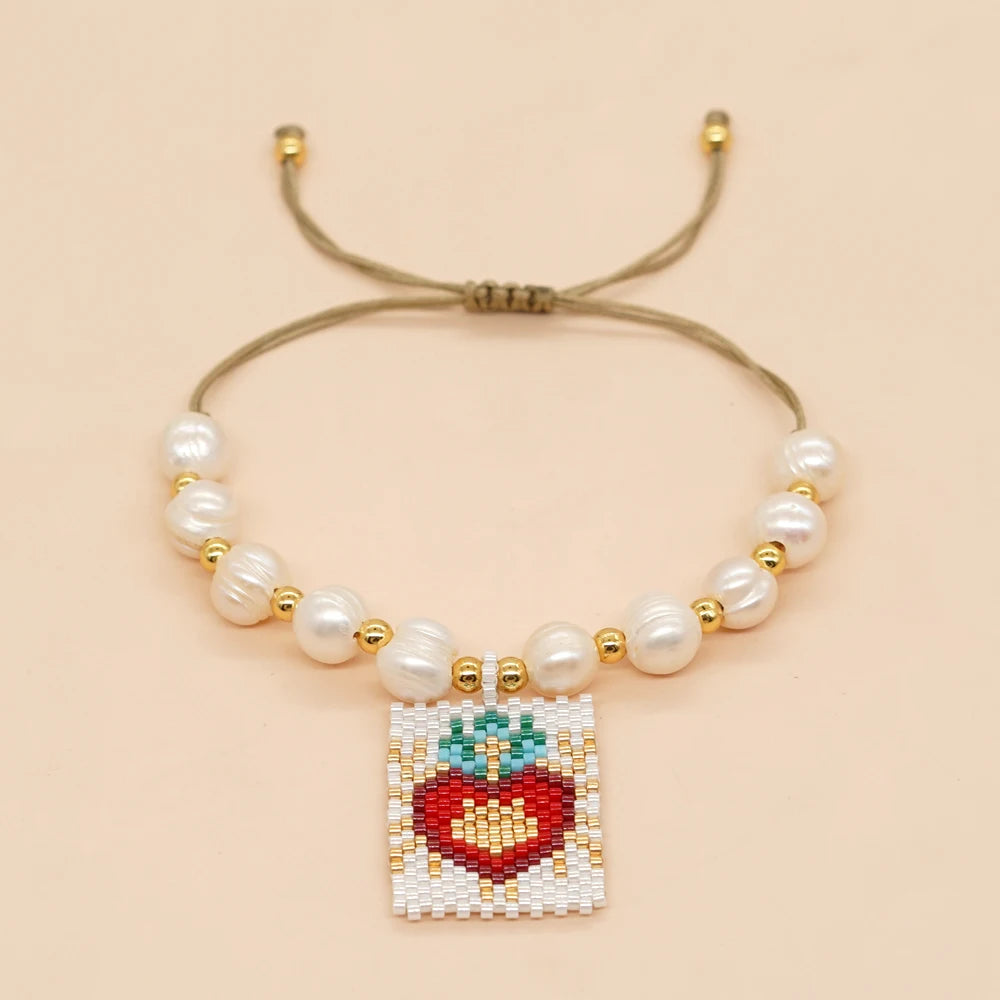 Boho Miyuki Charm Armbänder mit Süßwasserperlen - Handgefertigter Modeschmuck für Frauen zu jedem Anlass