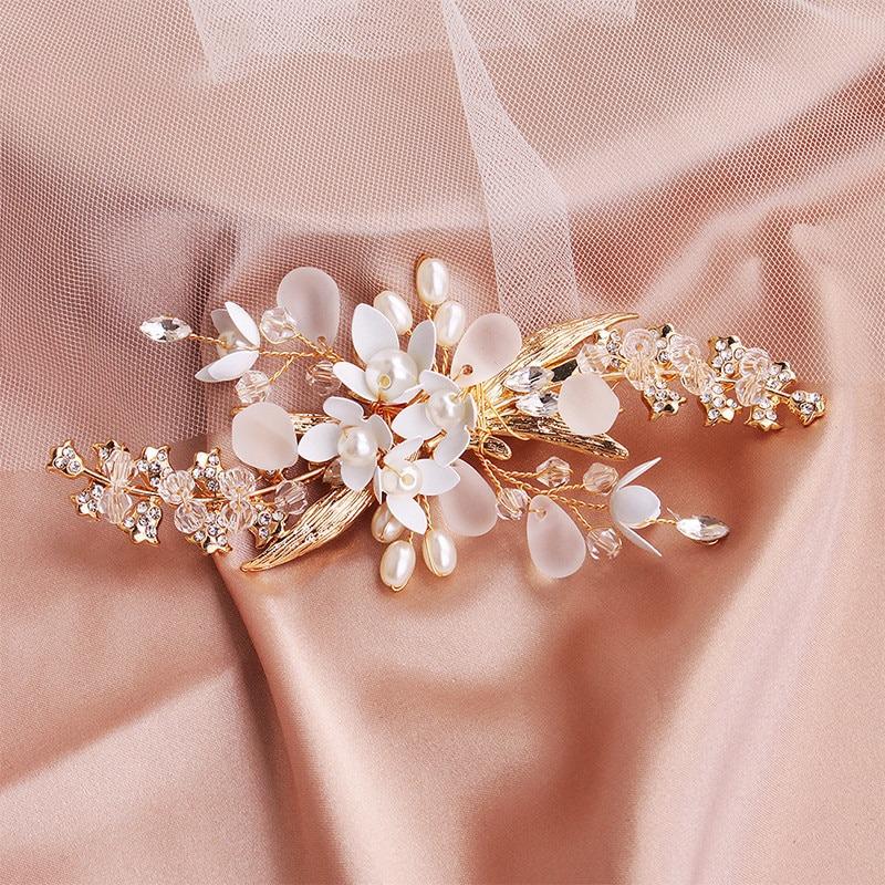 Wunderschöne Perlenblumen Haarclip Ornamente