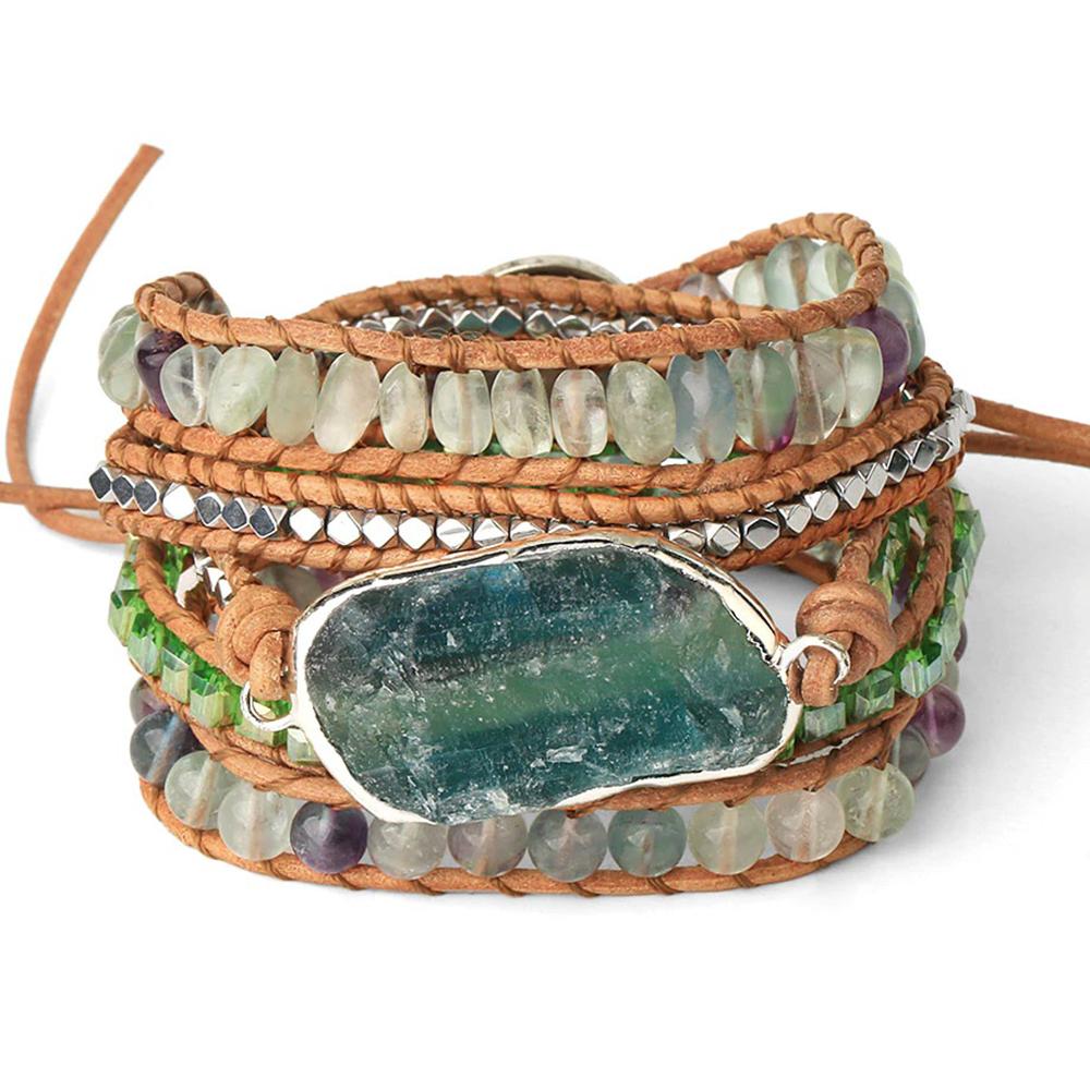 Grüne Vibe Bohemian Multi Layer Armband