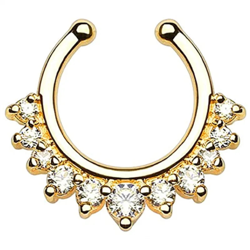 Fake Nasenpiercing Septum aus Edelstahl