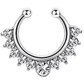 Fake Nasenpiercing Septum aus Edelstahl