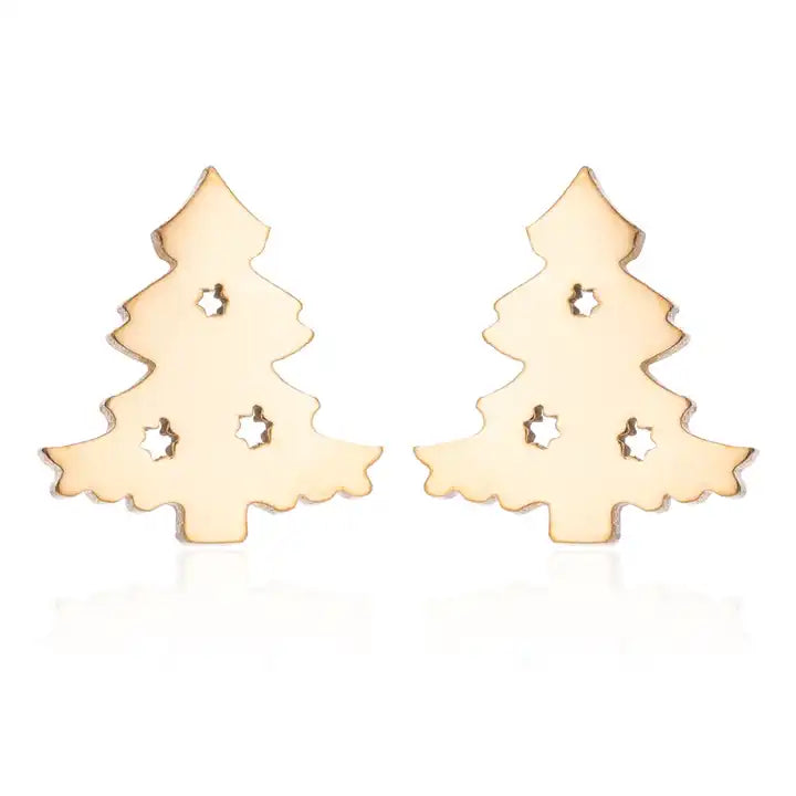 Weihnachts-Ohrstecker aus Silber