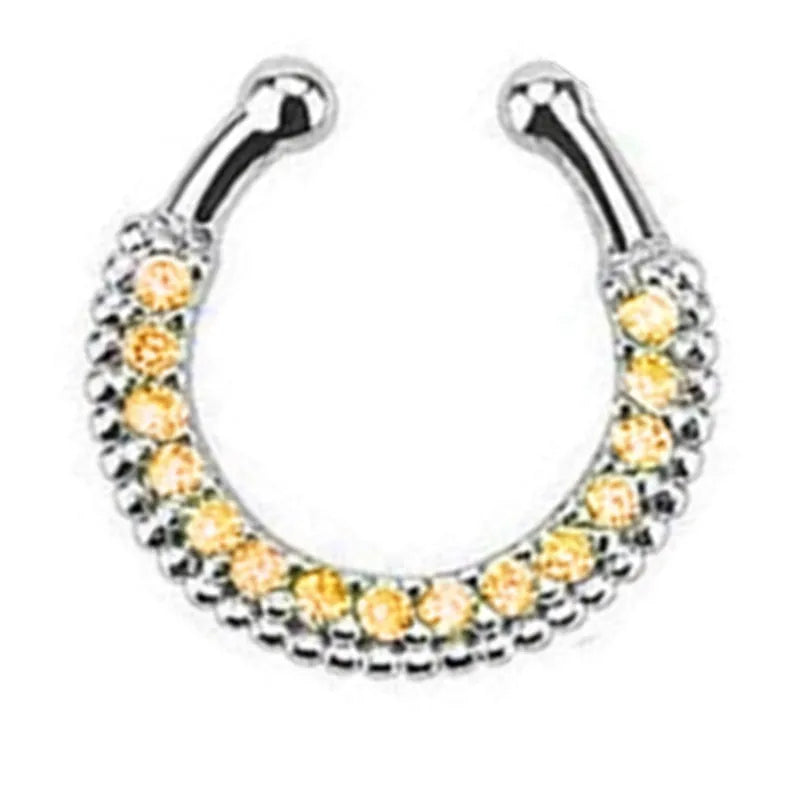 Fake Nasenpiercing Septum aus Edelstahl