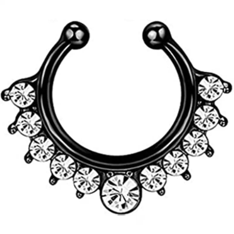 Fake Nasenpiercing Septum aus Edelstahl