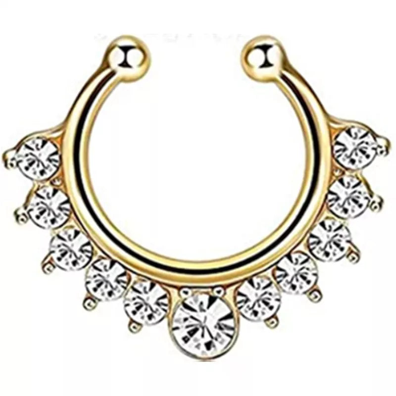 Fake Nasenpiercing Septum aus Edelstahl