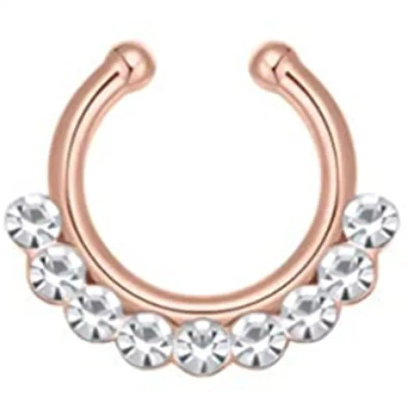 Fake Nasenpiercing Septum aus Edelstahl