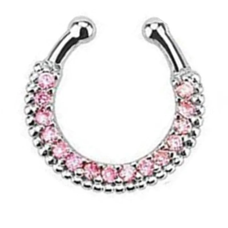 Fake Nasenpiercing Septum aus Edelstahl