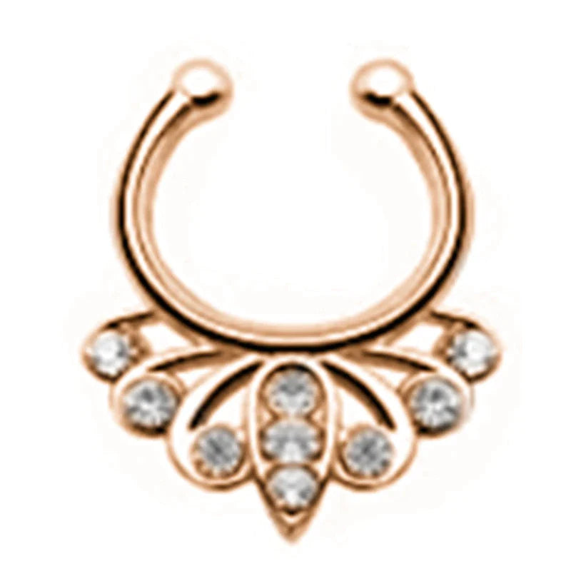 Fake Nasenpiercing Septum aus Edelstahl