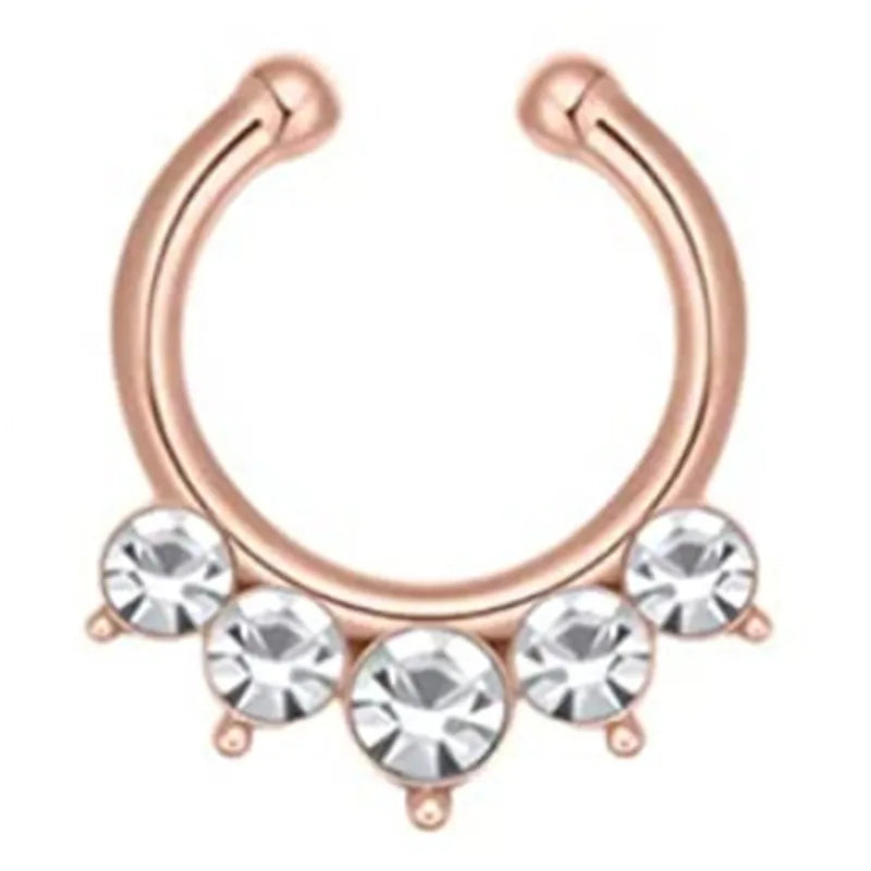 Fake Nasenpiercing Septum aus Edelstahl