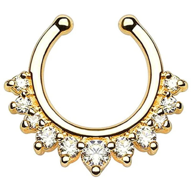 Fake Nasenpiercing Septum aus Edelstahl