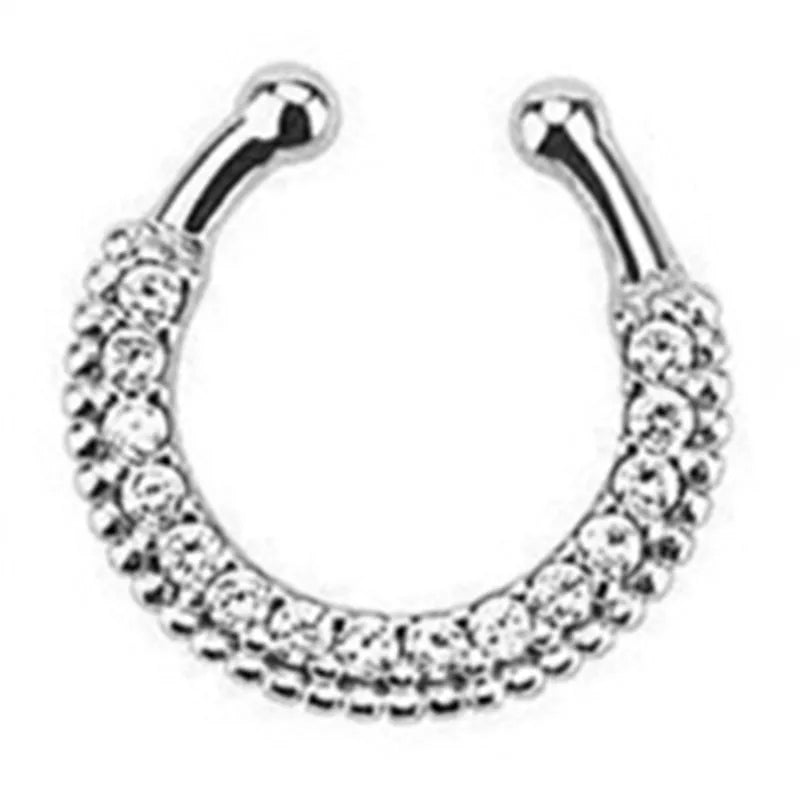 Fake Nasenpiercing Septum aus Edelstahl
