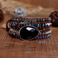 Böhmisches schwarzes Onyx-Armband
