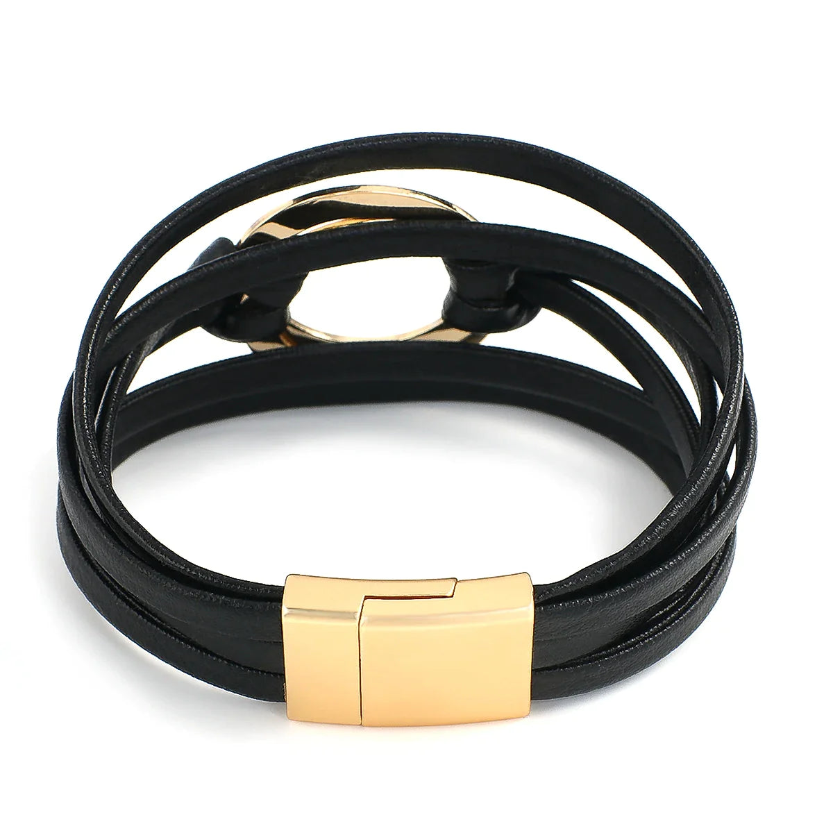 Böhmisches Doppelkreis-Lederarmband