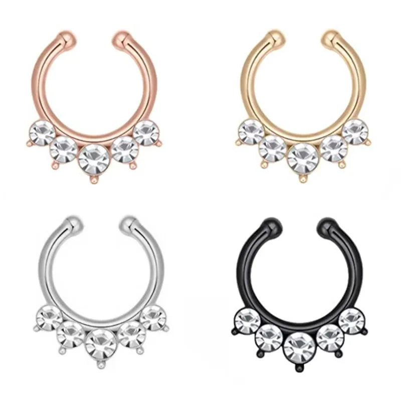 Fake Nasenpiercing Septum aus Edelstahl