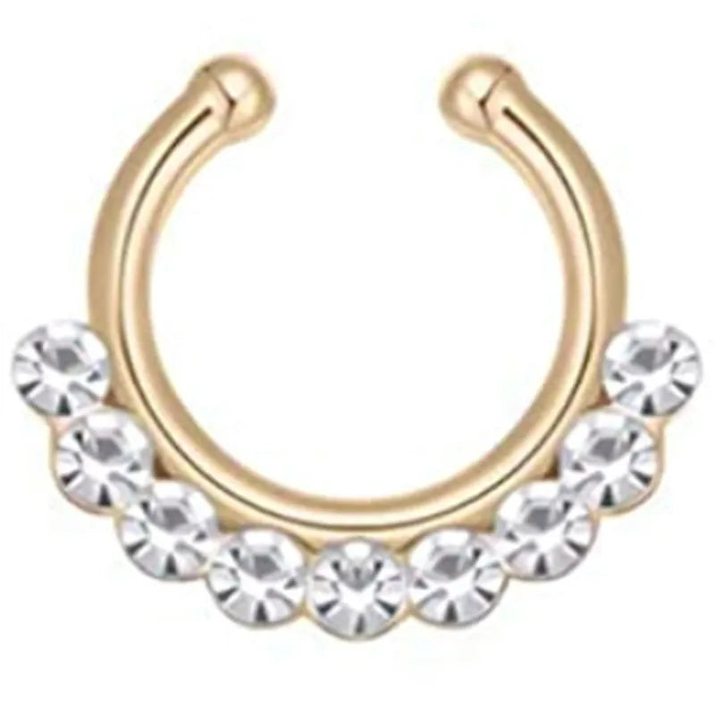 Fake Nasenpiercing Septum aus Edelstahl