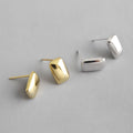 Geometrische, rechteckige, modische Ohrstecker aus 925er-Sterlingsilber