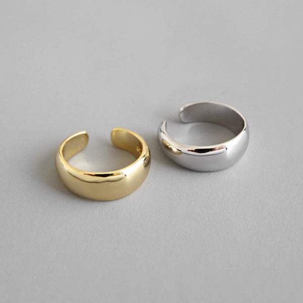 Einfache Geometrie-Ohrringe aus 925er-Sterlingsilber, nicht durchbohrt (Einzelstück)