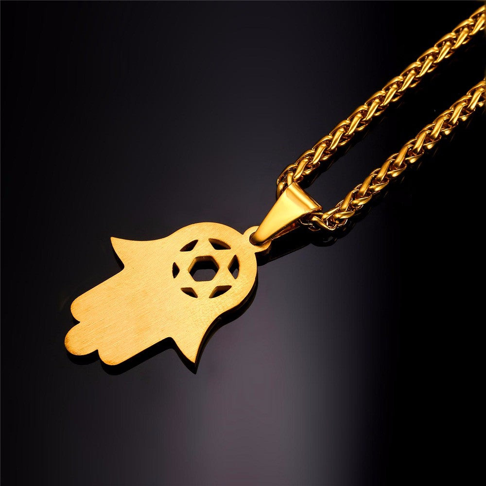 Hamsa Hand Von Miriam Star Von David Anhänger Halskette Schmuck