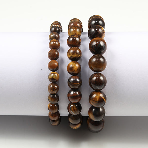 Armband aus Lavasteinen aus Holz