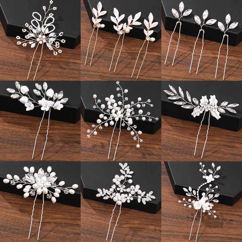 Perlen Blume | Haarspangen Schmuck Perle, Strass, Blume