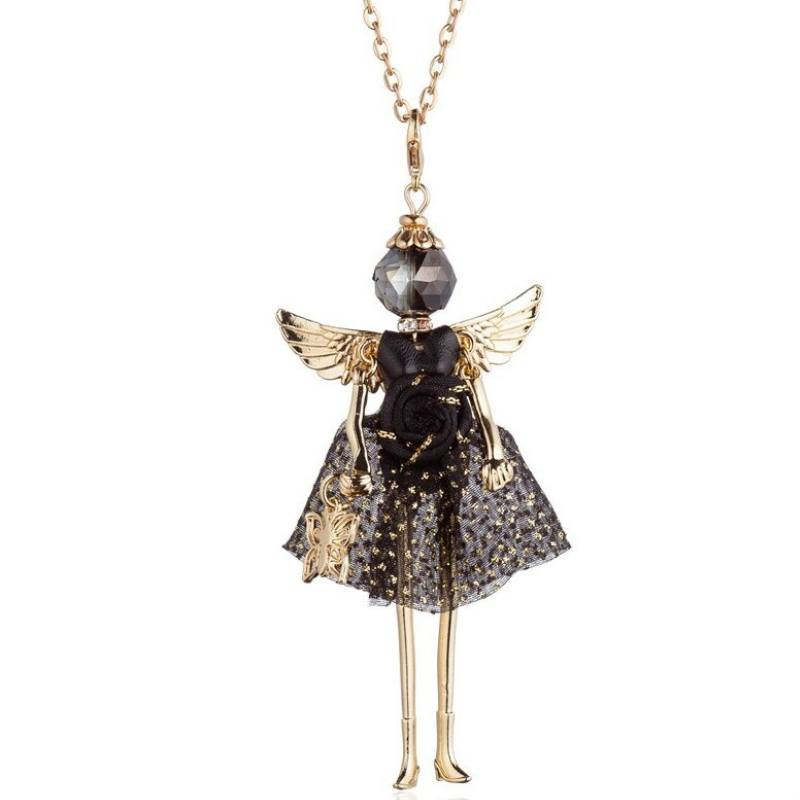 Handgefertigte Fashionista Christmas Angel Halskette Puppen