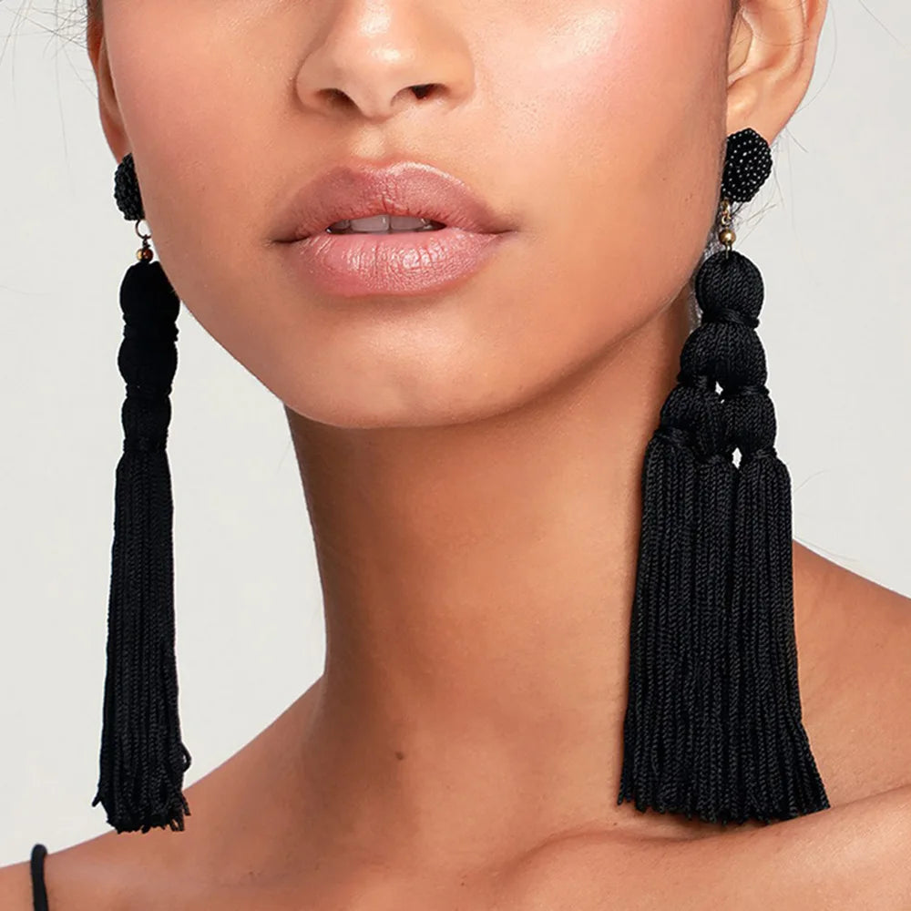 Bohemian Quastenohrringe für Frauen | Handgefertigte Ohrringe im Bohemia-Stil