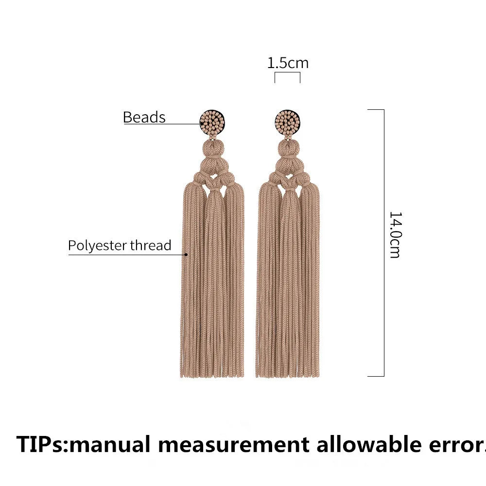 Bohemian Quastenohrringe für Frauen | Handgefertigte Ohrringe im Bohemia-Stil