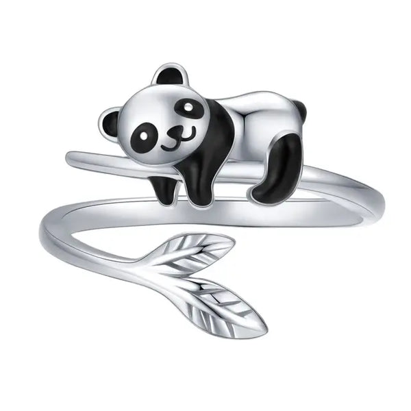 Bambus Tier Ringe für Frauen | Panda Schmuck | Party Accessoires - Neu