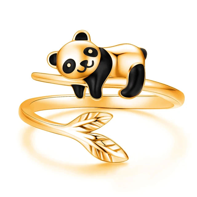 Bambus Tier Ringe für Frauen | Panda Schmuck | Party Accessoires - Neu