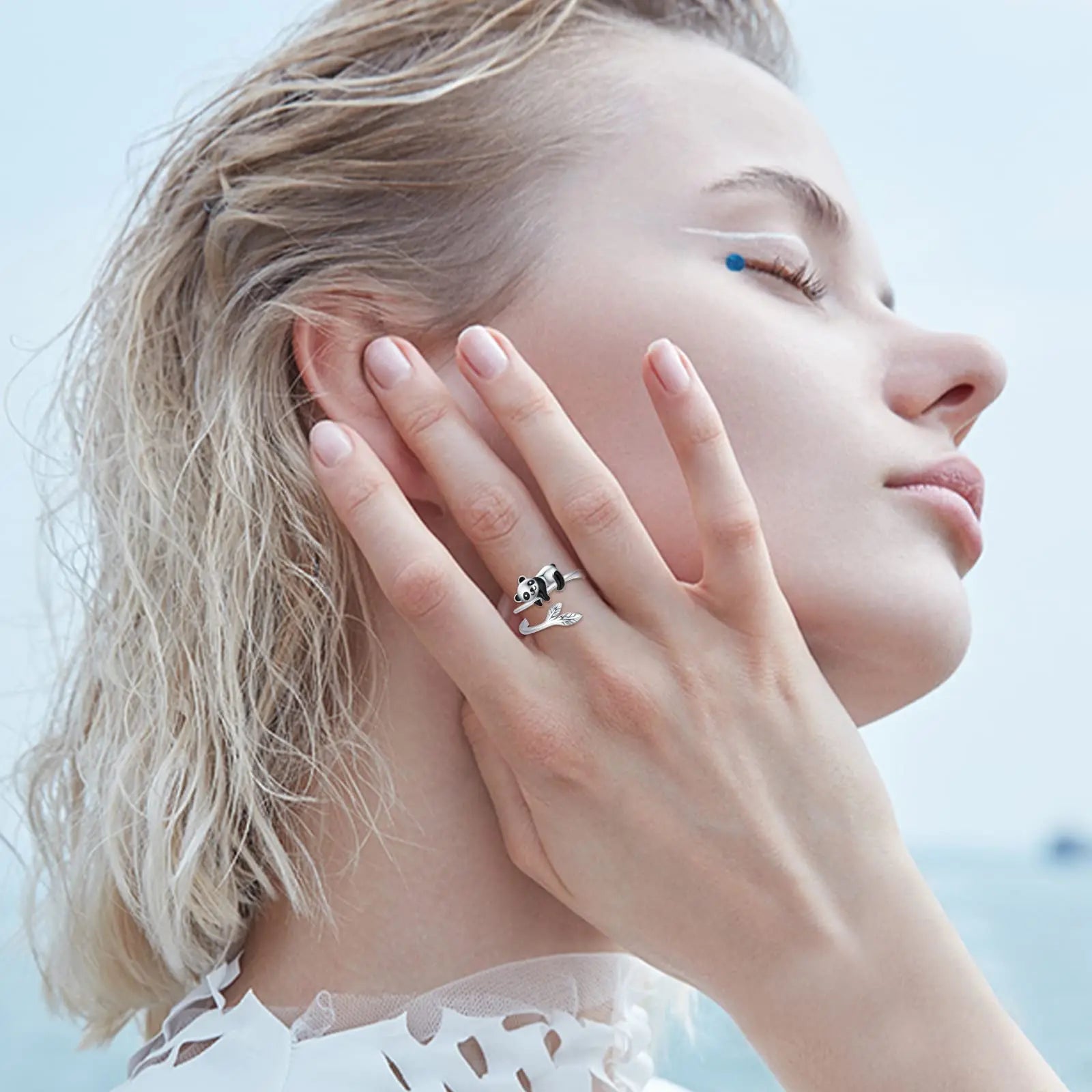 Bambus Tier Ringe für Frauen | Panda Schmuck | Party Accessoires - Neu