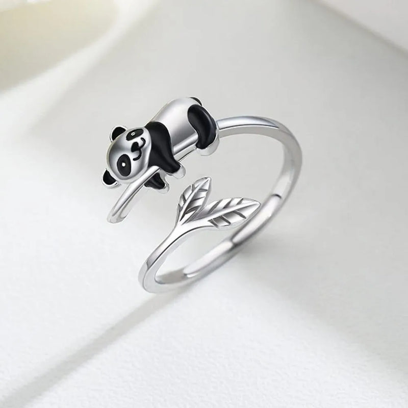 Bambus Tier Ringe für Frauen | Panda Schmuck | Party Accessoires - Neu