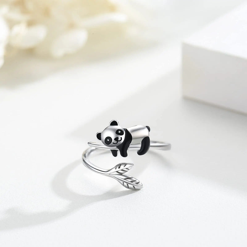 Bambus Tier Ringe für Frauen | Panda Schmuck | Party Accessoires - Neu