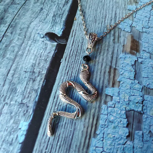 Mystische Hängeohrringe | Mondschlangenohrringe | Wicca Schmuck