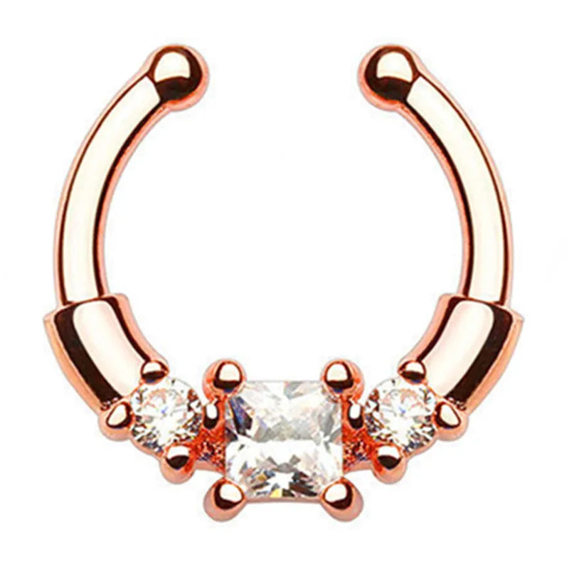 Fake Nasenpiercing Septum aus Edelstahl