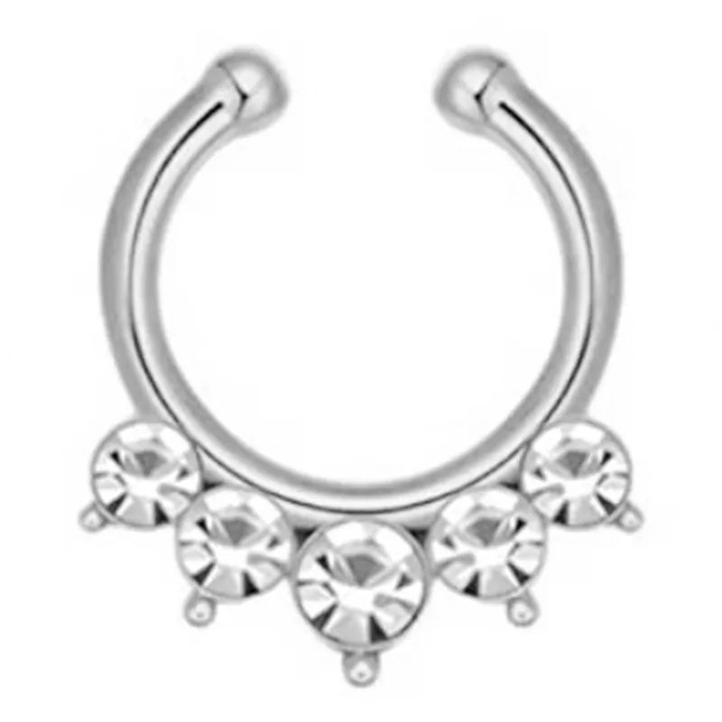 Fake Nasenpiercing Septum aus Edelstahl