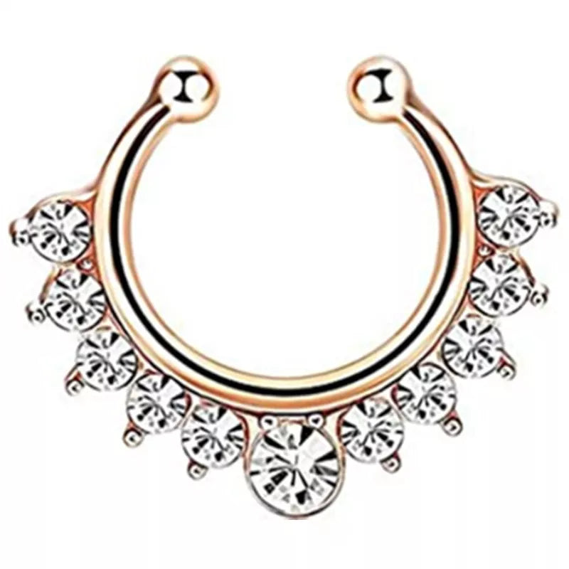 Fake Nasenpiercing Septum aus Edelstahl