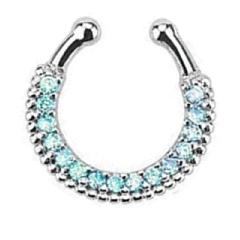 Fake Nasenpiercing Septum aus Edelstahl