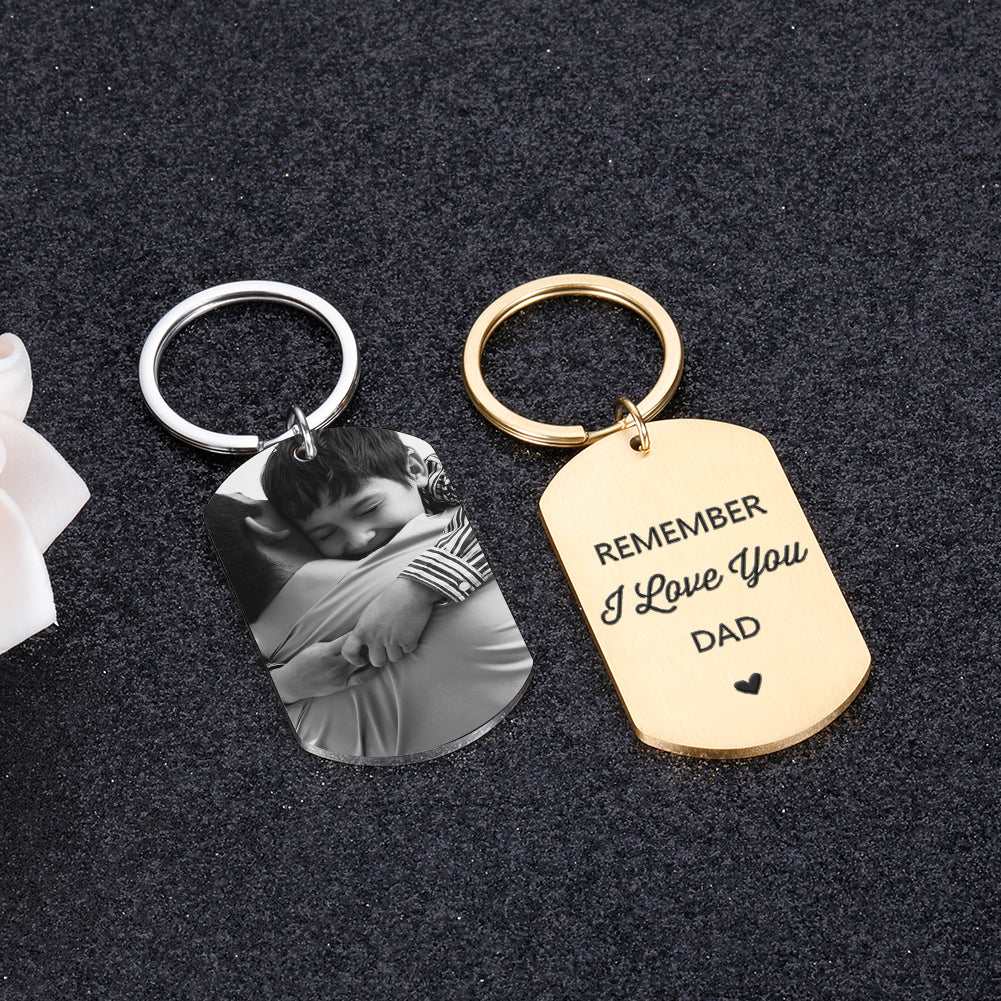 Schlüsselanhänger mit personalisierten Foto und Text