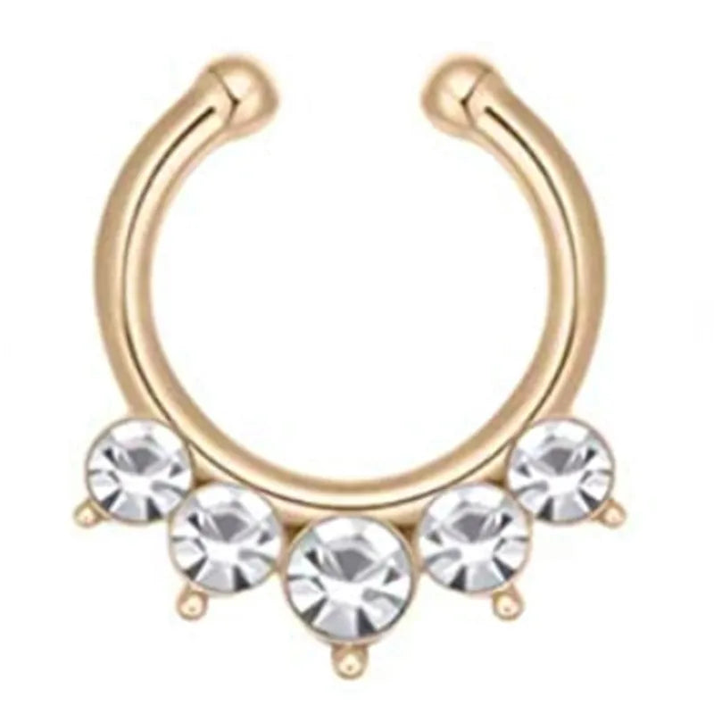 Fake Nasenpiercing Septum aus Edelstahl