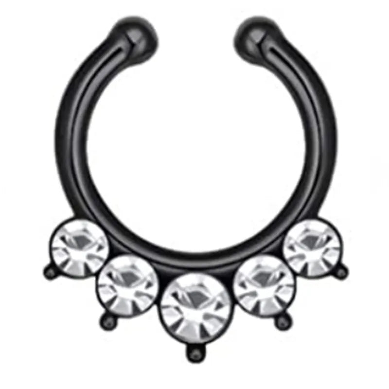 Fake Nasenpiercing Septum aus Edelstahl