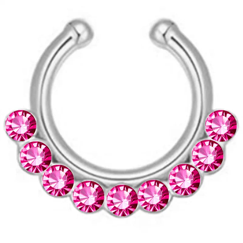 Fake Nasenpiercing Septum aus Edelstahl