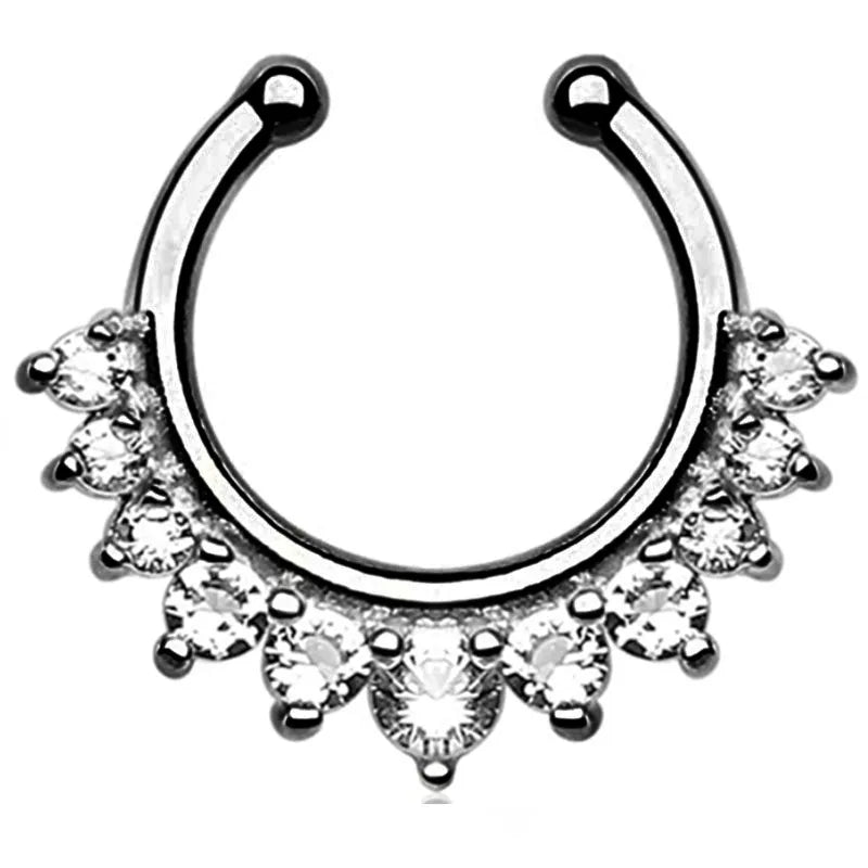 Fake Nasenpiercing Septum aus Edelstahl