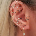 Hängende Segment Clicker Septum Ring mit Kette - Helix Daith Ohrring für Frauen - Tragus Lobe Orbital - Cartilage Schmuck