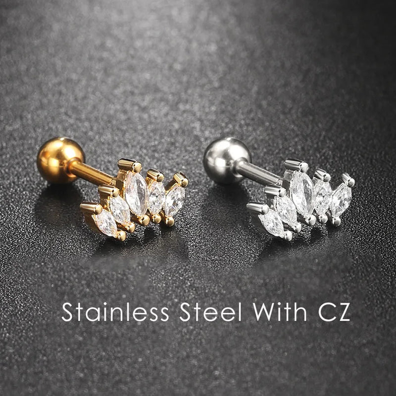 Hängende Segment Clicker Septum Ring mit Kette - Helix Daith Ohrring für Frauen - Tragus Lobe Orbital - Cartilage Schmuck