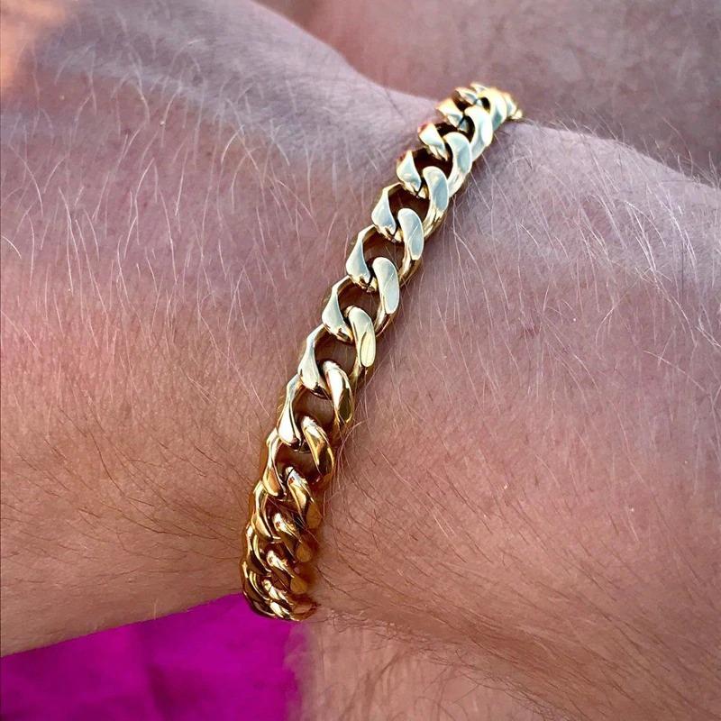 Hochpolitisch Edelstahl Kettenarmband
