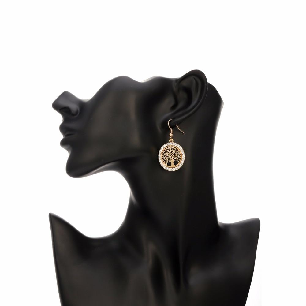 Hohlausbaum Des Lebens Besetzt Ohrringe