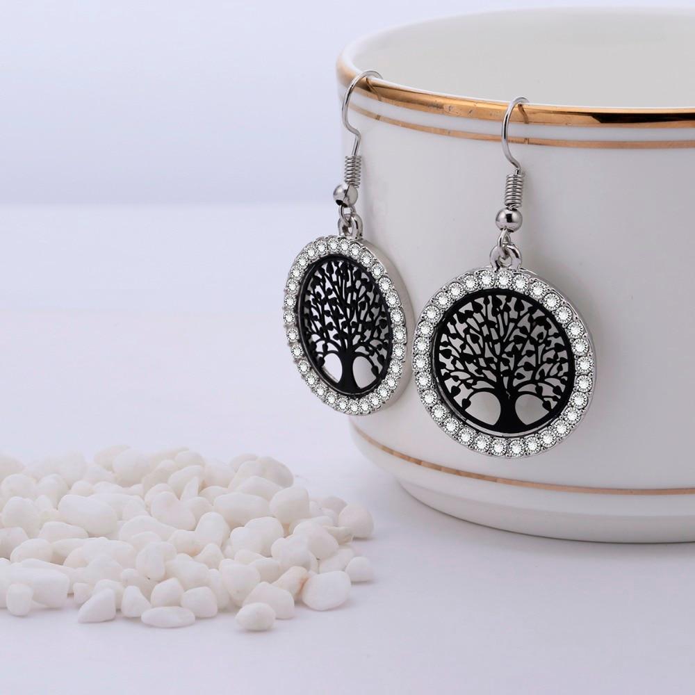 Hohlausbaum Des Lebens Besetzt Ohrringe